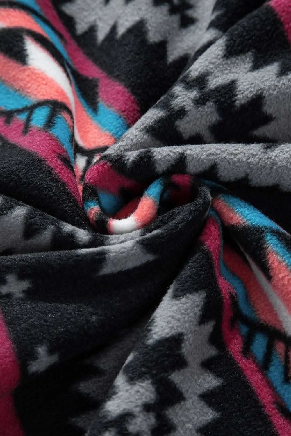 Boho black aztec zip collar jacket - Love Salve